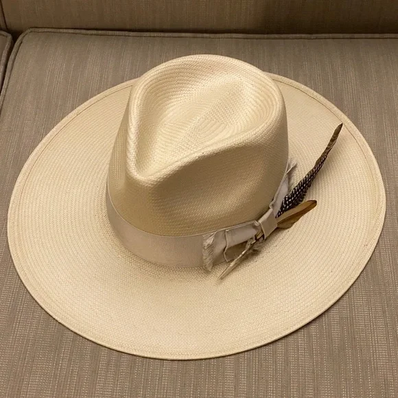 Cream Fedora Hat with Feather Accent Feather Hat Accent - Kaweah - Etsy main image 2